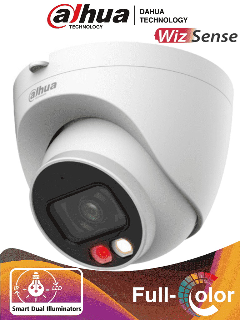 DAHUA IPC-HDW2249T-S-IL - Cámara IP Domo de 2 Megapixeles/ Con Iluminador Dual Inteligente+Full Color/ WizSense/ Lente de 2.8mm/ 107 Grados de Apertura/ 30 Mts de IR y Luz Visible/ Microfono Integrado/ WDR/ Ranura para Micro SD/ SMD Plus/ PoE/ DAHUA IPC-HDW2249T-S-IL - Cámara IP Domo de 2 Megapixeles/ Con Iluminador Dual Inteligente+Full Color/ WizSense/ Lente de 2.8mm/ 107 Grados de Apertura/ 30 Mts de IR y Luz Visible/ Microfono Integrado/ WDR/ Ranura para Micro SD/ SMD Plus/ PoE/